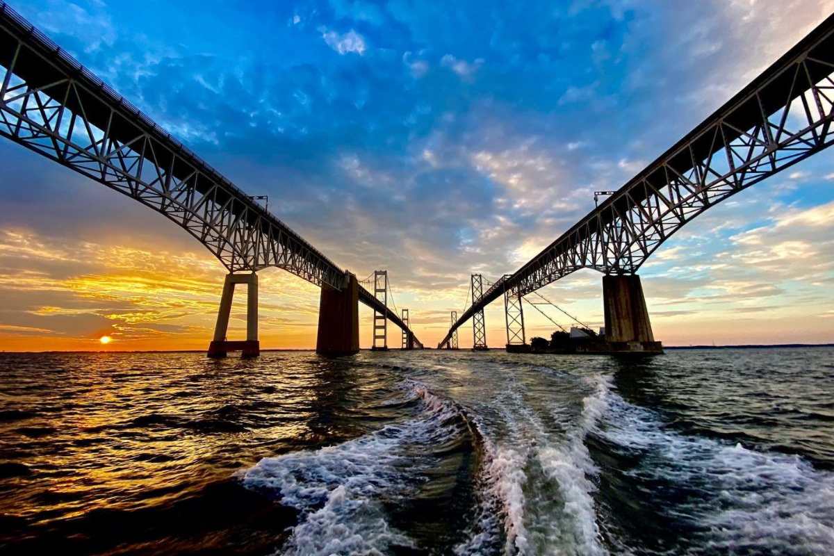 Chesapeake Bay Bridge at sunrise